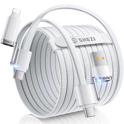 SHEZI 4-in-1 Compatible with USB C to Lightning Cable 100W Fast Charging & Data - Image 8