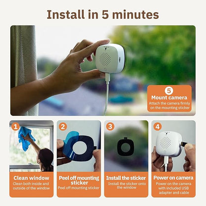 Girafit 2K Window Camera, 2.4GHz & 5GHz WiFi Indoor Cameras - Image 8