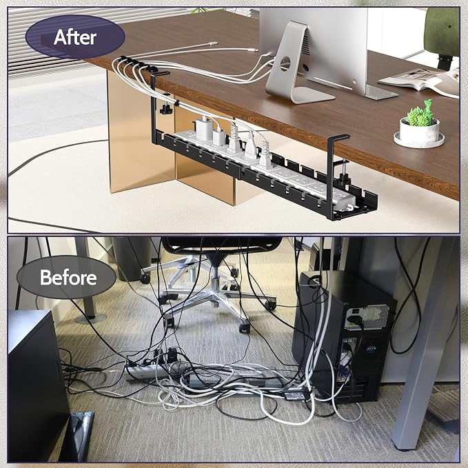 Shikha 2 Pack Cable Management Under Desk, 15.7"-31" Retractable Cable - Image 2