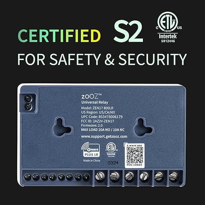Zooz Z-Wave Long Range Relay ZEN17 800LR - Image 4
