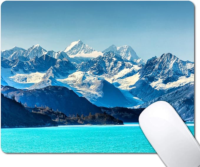 Snow Mountain Mouse Pad, Scenic Lake Mousepad by EASTSMOOTH