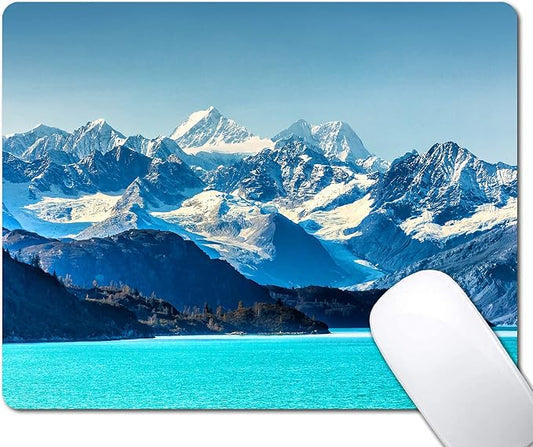 Snow Mountain Mouse Pad, Scenic Lake Mousepad by EASTSMOOTH