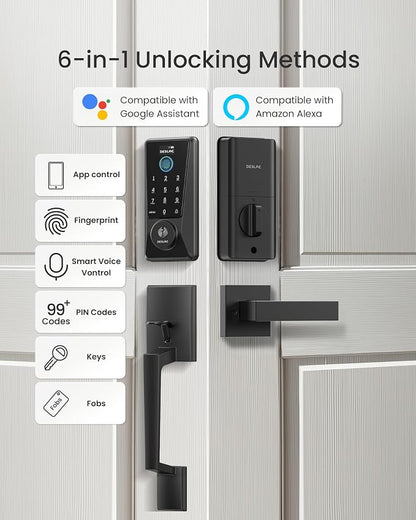 DESLOC Smart Lock D110 Plus, WiFi Fingerprint Smart Front Door Lock - Image 5