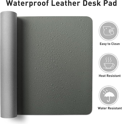 Aothia Leather Desk Protector, Mouse Mat, Non-Slip PU Leather Blotter, Laptop - Image 6