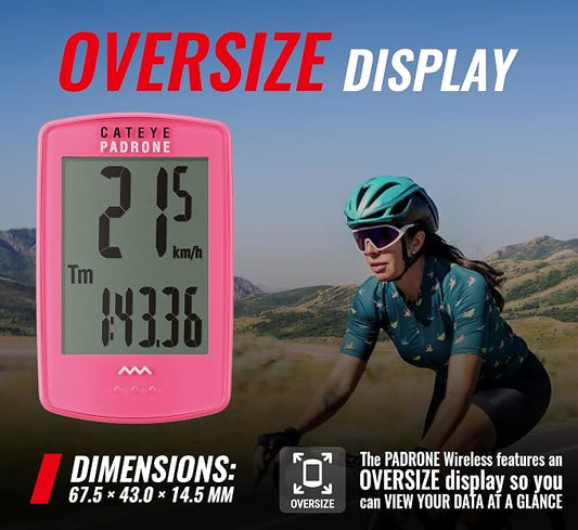 CATEYE Padrone Wireless Bike Computer – Oversized Display Cyclocomputer - Image 2