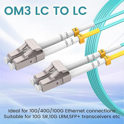 SpeedyCables- LC to LC Fiber Patch Cable 0.2m 6-Pack, OM3 Multimode Fiber Cable - Image 5