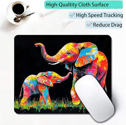 Colorful Animal Elephant Custom Mouse Pad - Image 3