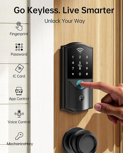 Built-in WiFi Smart Lock with 2 Knobs - Image 4