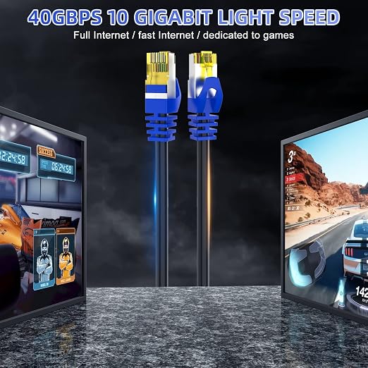 Cat 8 Ethernet Cable 55 ft, Heavy Duty High Speed Network Internet Cable - Image 7