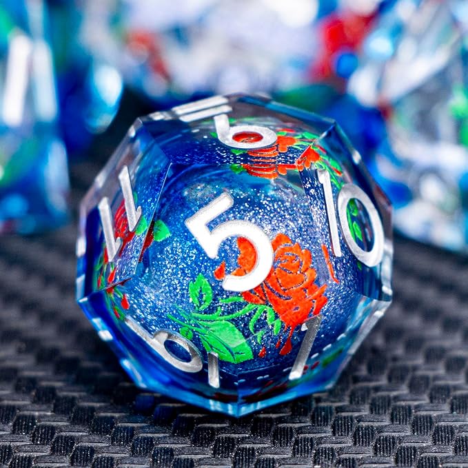 ARUOHHA Liquid Core DND Dice Set, Vampire Sharp Edged Dragons Dice Compatible - Image 3