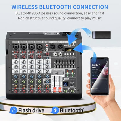 Audio Mixer, 6-Channel Professional DJ Mixer - Image 3