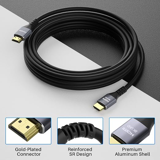 HDMI® Cable, Heavy-Duty 8K HDMI® Cable 25FT, 48Gbps Ultra HD Cord, Supports - Image 2