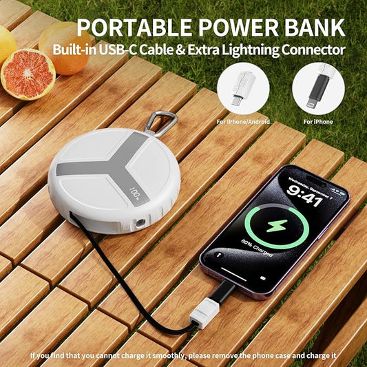 Vivilumens Rugged Power Bank Outdoor Charger 10000mAh USB-C Fast Charging Cable - Image 2