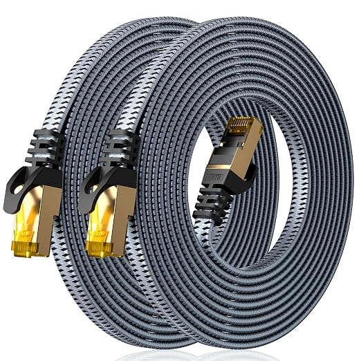 ARISKEEN Cat 8 Ethernet Cable 15 FT 2 Pack, 40Gbps 2000Mhz High Speed Cat8 by ARISKEEN