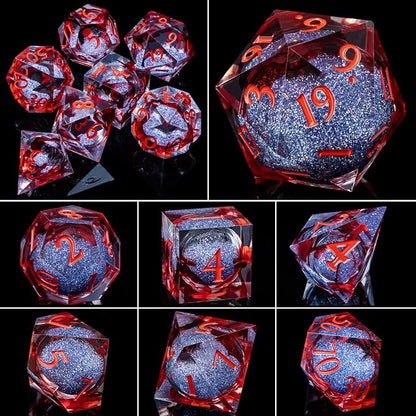 ARUOHHA Liquid Core DND Dice Set, Vampire Sharp Edged Dragons Dice Compatible - Image 5