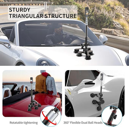Suction Car Mount for Insta360 x5/X4/X3/X2/GO 3/ONE/GoPro Max-59 Lockable - Image 4