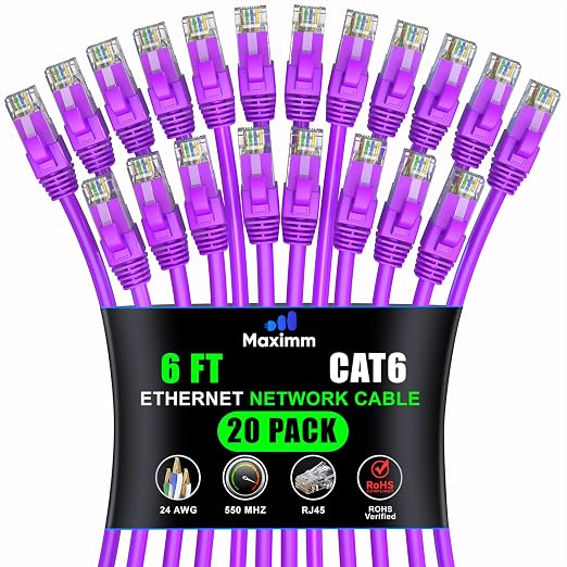 Maximm Cat 6 Ethernet Cable 6 ft by MaximmCable