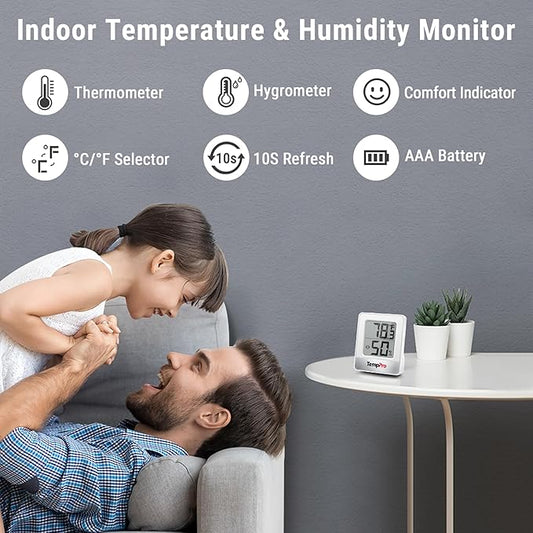 TempPro TP49 3 Pieces Digital Hygrometer Indoor Thermometer Humidity Meter Mini - Image 2