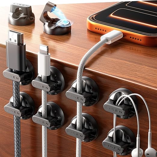 10 Pack Magnetic Cable Clips LISEN Halloween Decor Christmas Decorations Indoor by Lisen