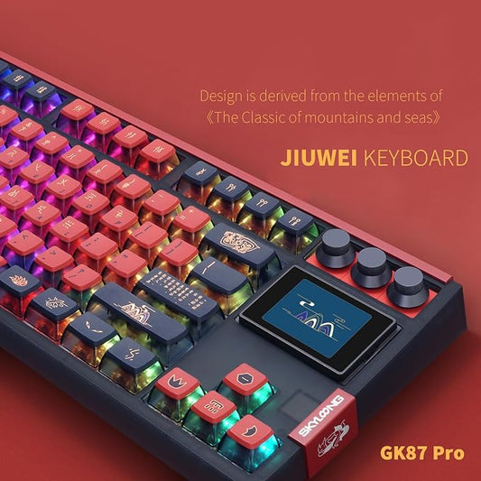 MOLGRIA SKYLOONG GK87 JIUWEI Pudding Keycaps RGB Backlit Gaming Keyboard - Image 2