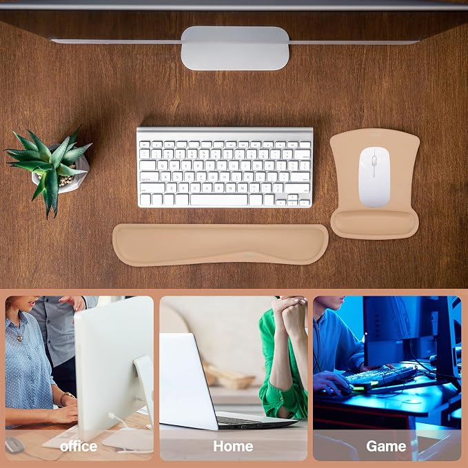 MOSISO Wrist Rest Support for Mouse Pad & Keyboard Set, Ergonomic Mousepad - Image 6