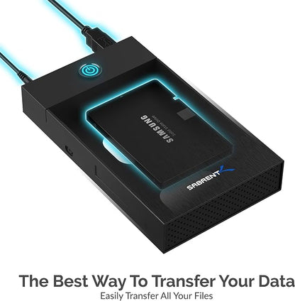 SABRENT USB 3.0 Enclosure for 2.5” & 3.5” SATA HDD/SSD – Tool-Free, LED - Image 3