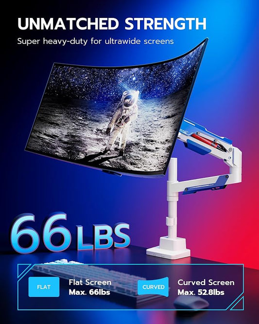ARES WING Single Monitor Mount, Ultrawide Monitor Arm - Image 2