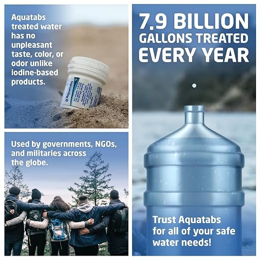 Aquatabs 397mg Water Purification Tablets. Water Filtration System for - Image 3