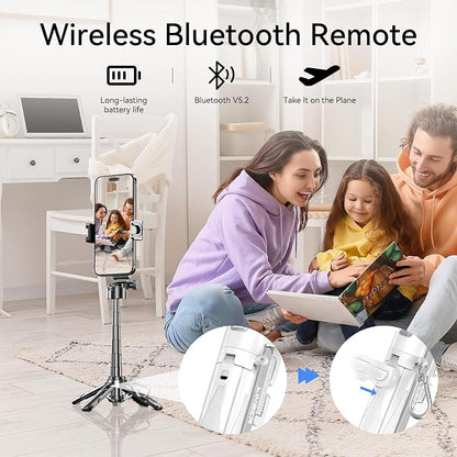 Mini Selfie Stick with 2 Fill Lights, Portable Phone Tripod with Remote and - Image 5