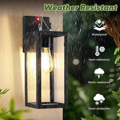 BesLowe Upgraded Motion Sensor Outdoor Wall Lights, 15” Dusk to Dawn Porch - Image 4