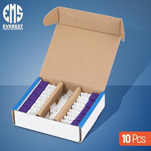 Everest 90° Angled RJ45 Cat6 Keystone Jacks 10-Pack in Purple - Image 2