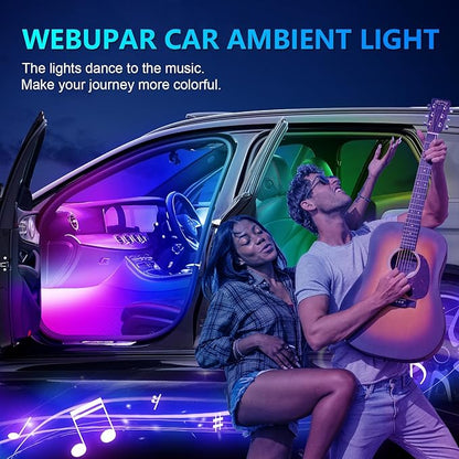 Acrylic Interior Car Lights, Car Accessories 14 in 1 Car LED Strip Lights - Image 6