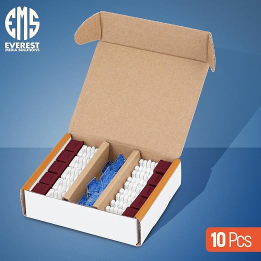 Everest 90° Angled RJ45 Cat5e Keystone Jacks 10-Pack in Red - Image 2