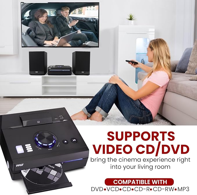 Pyle Home Stereo Shelf System - 100W Wireless BT Streaming - Image 4