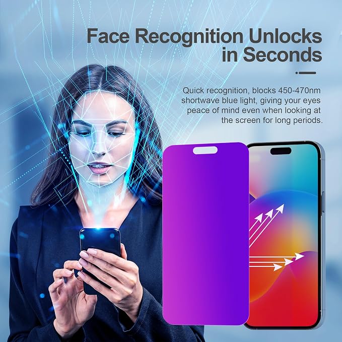 Compatible for iPhone 15 Pro Max Privacy Screen Protector Tempered Glass 6.7 - Image 6