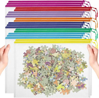 20pcs A3 17x12 Inches Extra Large Zipper Bags, Reusable Mesh Pouches by YOPCDJ