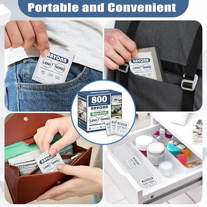 800 Count Lens Wipes for Eyeglasses – Pre-Moistened, Individually Wrapped - Image 6