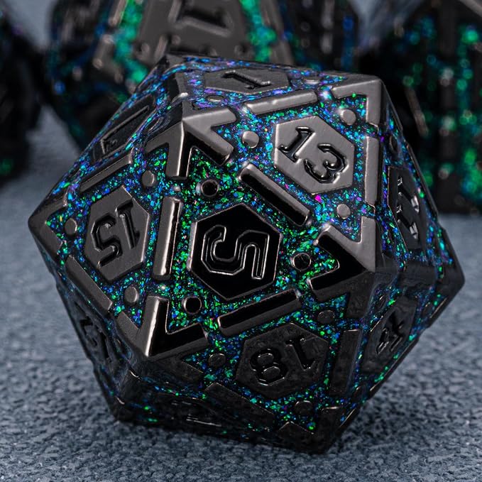 DND Metal Dice Set, Polyhedral Dice Set by Unknown