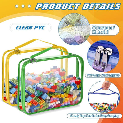 Sanwuta 6 Packs Toy Storage Bags, PVC Organizing Case Bags - Image 6