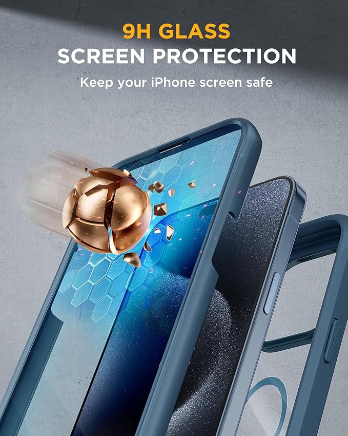 Miracase Magnetic for iPhone 15 Pro Max Case 6.7'' Full-Body Drop Proof Bumper - Image 4