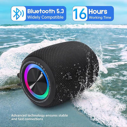Portable Bluetooth Speaker, BT5.3 Wireless Speaker 20W Bass Diaphragms - Image 4