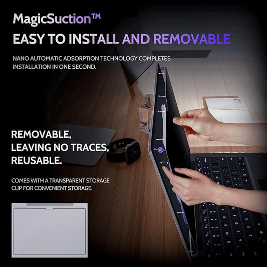 Privacy Screen for 13.8 Inch Surface Laptop 7, MagicSuction™ Removable Anti Spy - Image 2