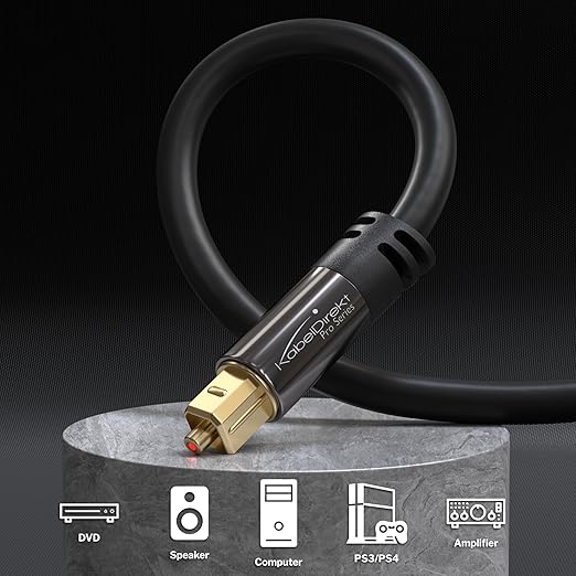 TOSLINK – Optical Audio Cable – 100ft – Designed in Germany – Fiber Optic Cable - Image 2