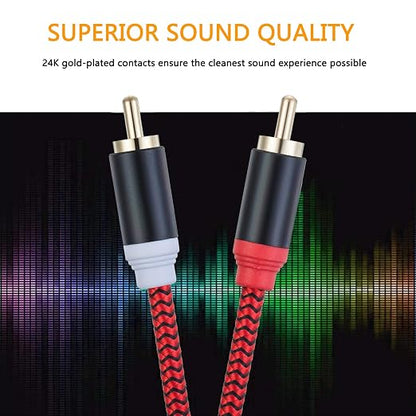 RCA Cable 3Ft, 2Rca Male to 2-Rca Male Audio Stereo Subwoofer Cable - Image 5