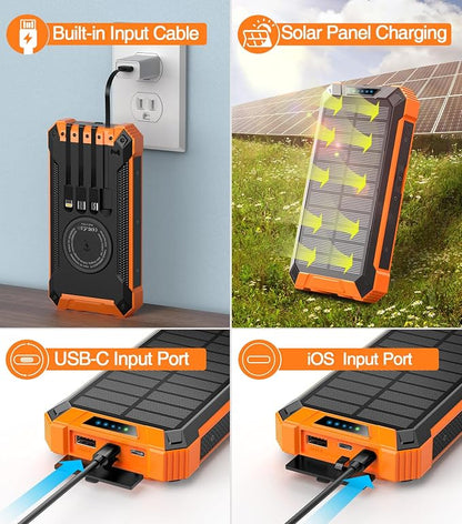 GOODaaa Power Bank Wireless Charger 36000mAh Built in 4 Cables Six Outputs 15W - Image 5