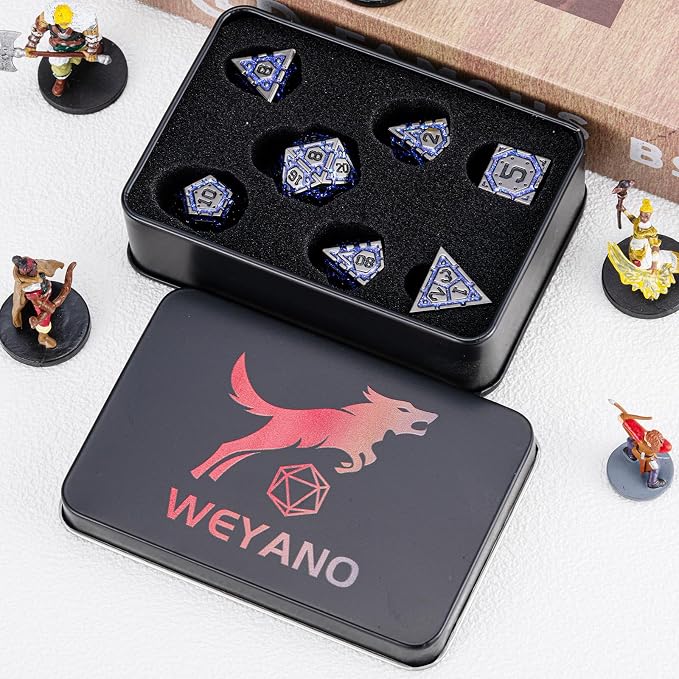 DND Metal Dice Set, Polyhedral Dice Set - Image 5