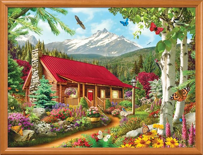 MasterPieces - 300 Piece Jigsaw Puzzle, Large EZ Grip Shapes, Mountain Hideaway - Image 9