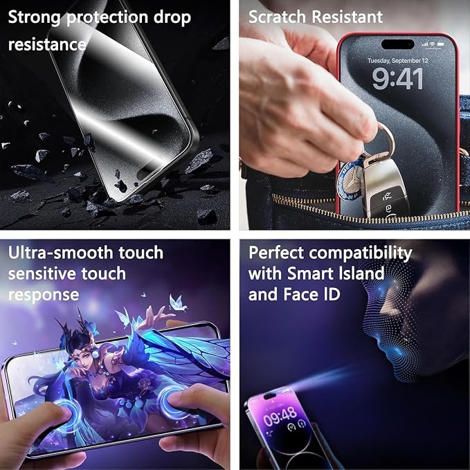 Screen Protector for iPhone 17 Pro Max 6.9-Inch, 2 Pack, 9H Tempered Glass - Image 5
