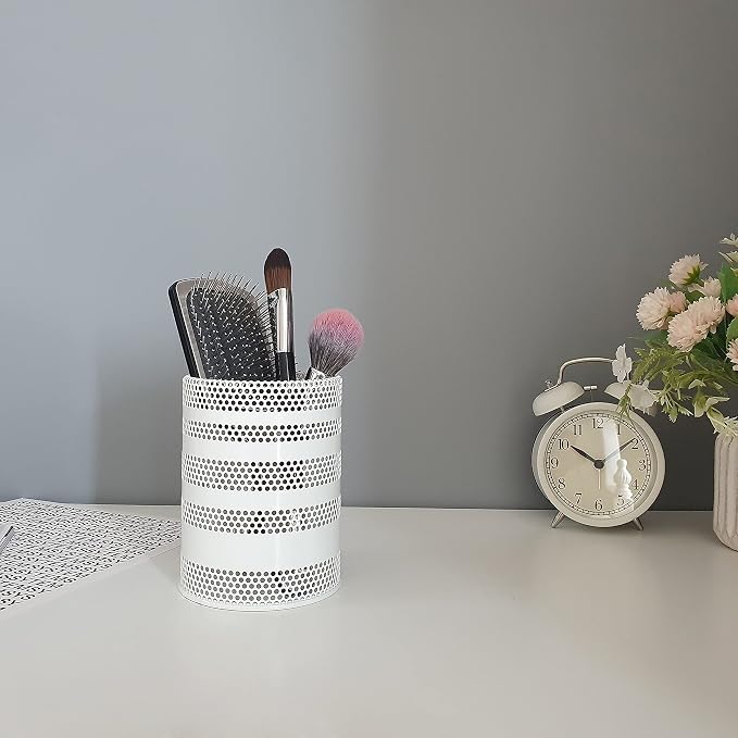 Metal Mesh Pen Pencil Cup Holder Stand Office Desk Organizer Stationery Caddy - Image 3
