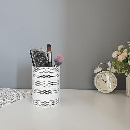 Metal Mesh Pen Pencil Cup Holder Stand Office Desk Organizer Stationery Caddy - Image 3